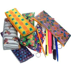 Lenticular pencil case with custom design, color changing patterns and colors