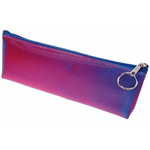 Lenticular pencil case with red and blue gradient, color changing