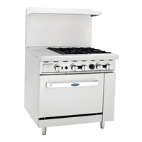 CookRite ATO-12G4B 12" Griddle Four Burner Gas Range