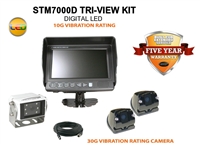 COMMERCIAL DUTY 7" TRI-VIEW REAR VIEW BACK-UP CAMERA KIT