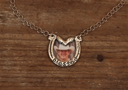 Blessed Horshoe Frame Necklace