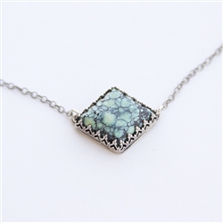 Diamond Shaped Turquoise Necklace