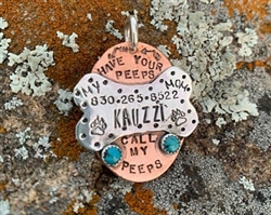 Custom Turquoise Dog Tag