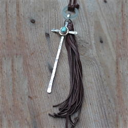 Long Turquoise Cross