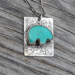 Mama Bear Turquoise Pendant