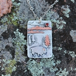 Buffalo Scene Pendant