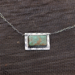 Turquoise Rectangle Necklace