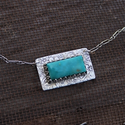 Turquoise Rectangle Necklace