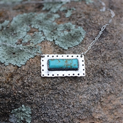 Turquoise Rectangle Necklace