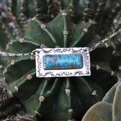 Turquoise Rectangle Necklace