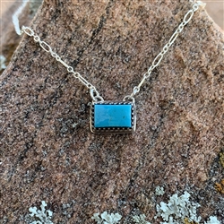 Turquoise Rectangle Necklace