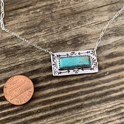 Turquoise Rectangle Necklace