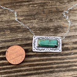 Turquoise Rectangle Necklace