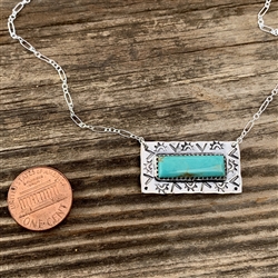 Turquoise Rectangle Necklace