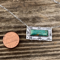 Turquoise Rectangle Necklace