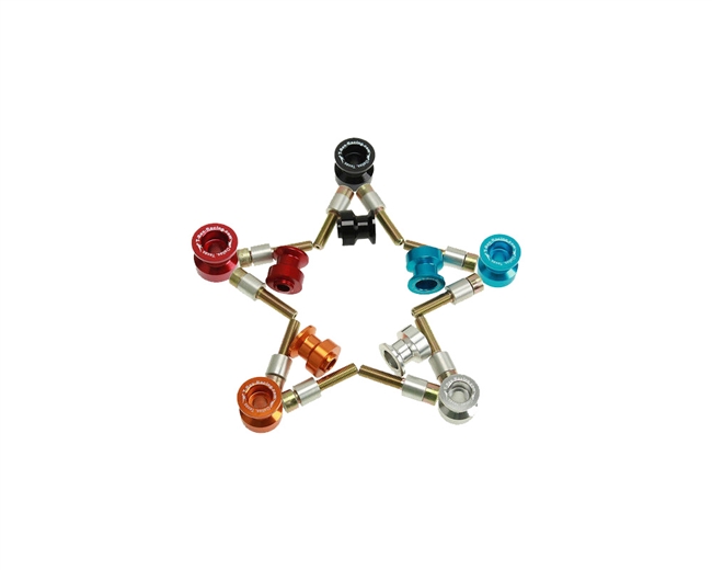 T-Rex Racing anodized swingarm spools