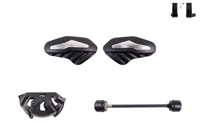 T-Rex Racing 2013 - 2020 Yamaha FJR1300 / A / AE / ES No Cut Frame Front Axle Sliders Case Covers