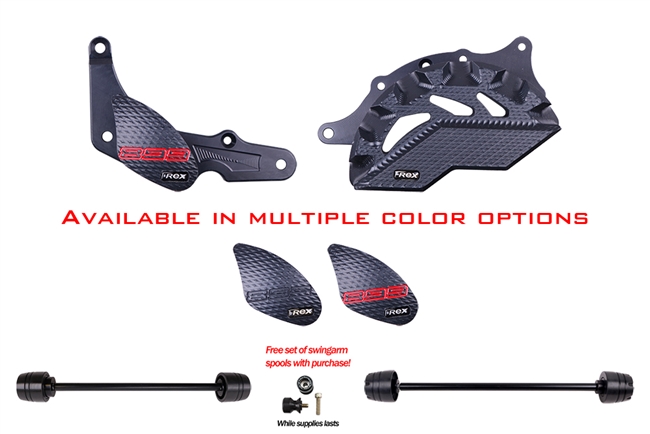 T-Rex Racing 2013 - 2015 Ducati Panigale 899 / S No Cut Frame Front & Rear Axle Sliders Spools