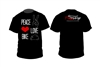 T-Rex Racing Peace Love Bike T-Shirt