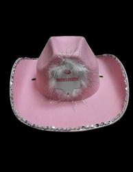 PINK BACHELORETTE COWBOY HAT