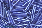 Bugle Bead, Vintage, Czechoslovakian, 20MM, Silver Lined, Light Blue