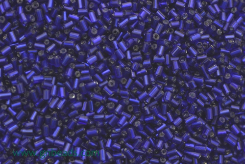 Bugle Bead, Vintage, Czechoslovakian, 2MM, #1, Royal Blue