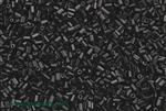 Bugle Bead, Vintage, Czechoslovakian, Hex Cut, 2MM, #1, Black