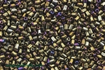 Bugle Bead, Vintage, Czechoslovakian, 2MM, #1, Bronze Iris