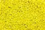 Bugle Bead, 2MM, #1, Czechoslovakian, Vintage, 1.2MM Thick, Yellow