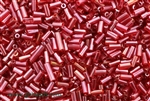 Bugle Bead, Vintage, Czechoslovakian, 4MM, #2, Lustre, Light Raspberry