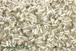 Bugle Bead, Vintage, Czechoslovakian, 4MM, #2, Silver Lined, Crystal