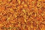 Bugle Bead, Vintage, Czechoslovakian, 4MM, #2, Silver Lined, Dark Orange