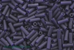 Bugle Bead, 9MM, #4, Vintage Czechoslovakian, Matte, Cobalt Blue