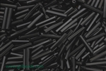 Bugle Bead, 11MM, #5, Vintage, Czechoslovakian, Hex Cut, Black