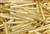 Bugle Bead, Czechoslovakian, Vintage, 25MM, Foil Lined, Light Gold