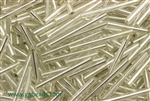 Bugle Bead, 25MM, Vintage, Czechoslovakian, Silver Lined Crystal
