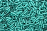 Bugle Bead, 5MM, Czechoslovakian, Vintage, Matte Finish, Teal Green