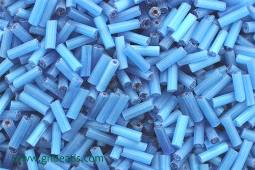 Bugle Bead, Vintage, Czechoslovakian, 7MM, #3, Light Blue