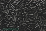 Bugle Bead, Vintage, Czechoslovakian, Hex Cut, 7MM, #3, Black
