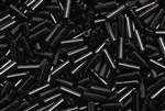 Bugle Bead, 7MM, #3, Czechoslovakian, Vintage, Black