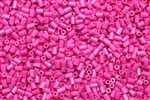 Bugle Bead, 2MM, #1, Czechoslovakian, Vintage, 1.5MM Thick, Dark Pink