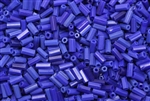 Bugle Bead, 4MM, #2, Czecho-Slovakian, Vintage, Hex Cut, Blue