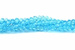 Bead, Crystal, Faceted Rondelle, 3MM X 4MM, Aqua