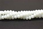Bead, Crystal, Faceted Rondelle, 3MM X 4MM, White