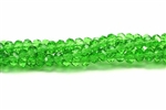 Bead, Crystal, 3MM X 4MM, Faceted Rondelle, Clear Green