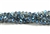 Bead, Crystal, 3MM X 4MM, Faceted Rondelle, Gray 1/2 Aqua Iris