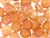 Etched Star Crystal Bead 14MM Puffed Coin / Peach AB