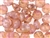Etched Star Crystal Bead 14MM Puffed Coin / Light Peach AB