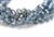 Bead, Crystal, Rondelle, Faceted, 8MM X 10MM, Light Gray, Blue Iris