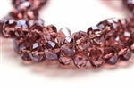 Bead, Crystal, Rondelle, Faceted, 8MM X 10MM, Amethyst